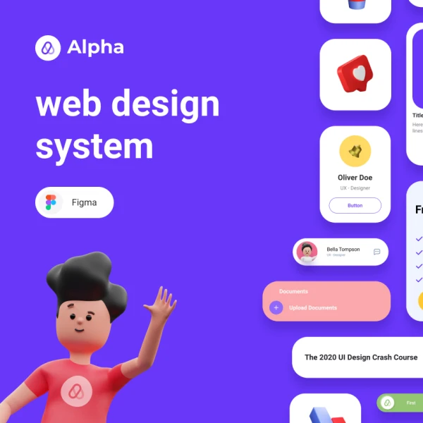 Alpha Web Design System for Figma Figma的Alpha网页设计系统