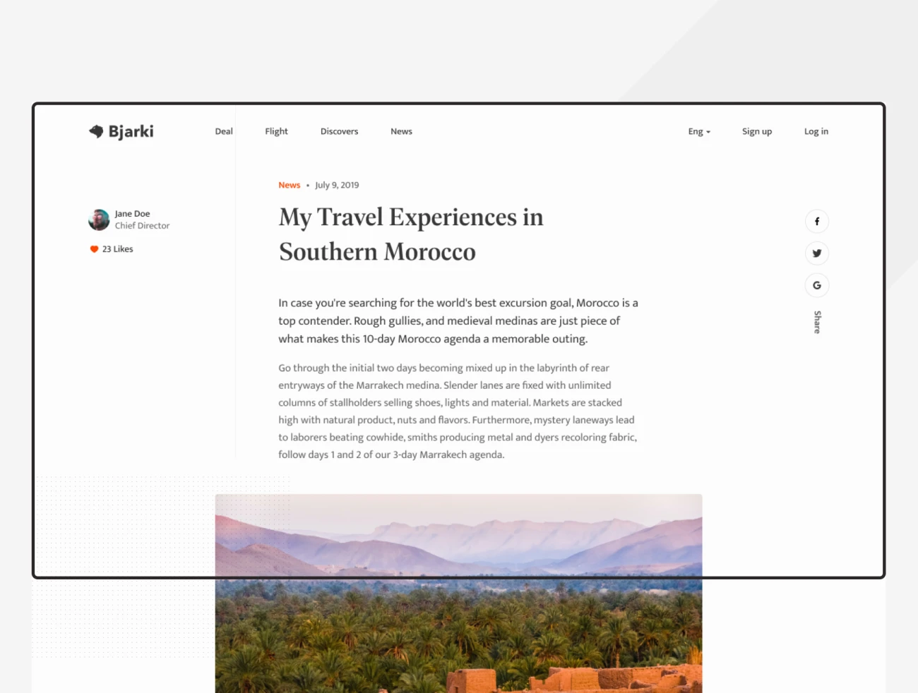Bjarki Web UI Kit xd 旅游网站模板Web UI套件-UI/UX、专题页面-到位啦UI