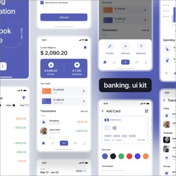 Banking. ui kit 银行用户界面设计套件