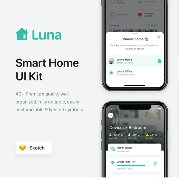Luna Smart Home UI Kit Luna智能家居用户界面套件