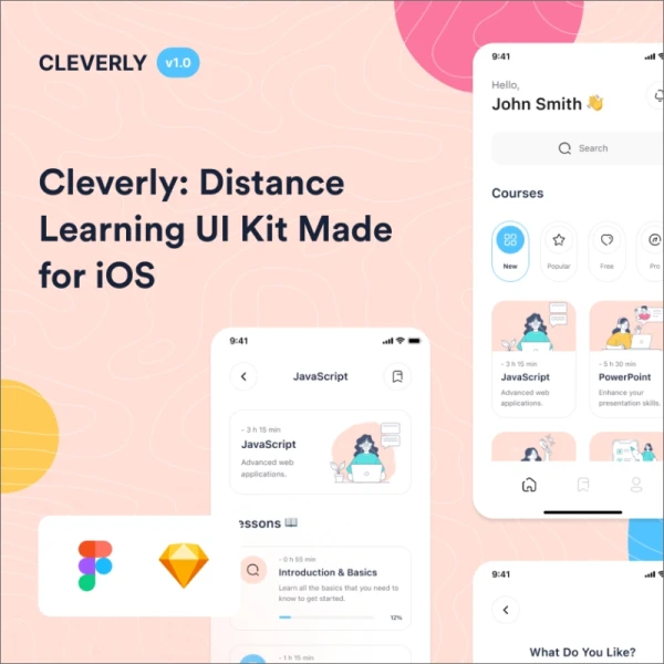 Cleverly Distance Learning UI Kit 智能远程学习用户界面套件