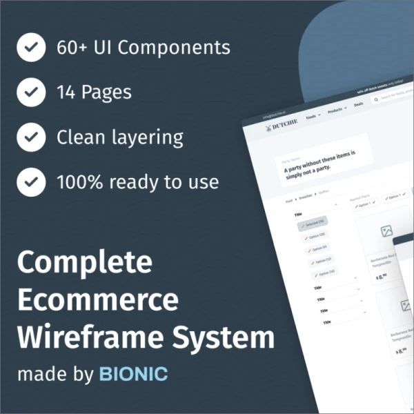 Dutchie E-COMMERCE Wireframe Kit by BIONIC Dutchie电子商务线框套件
