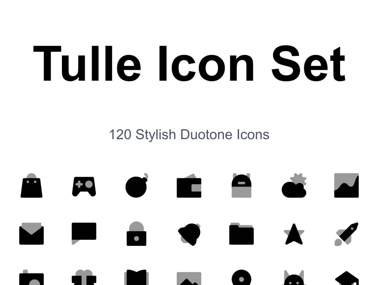 Tulle Icon Set 高光单色图标集-3D/图标、UI/UX-到位啦UI