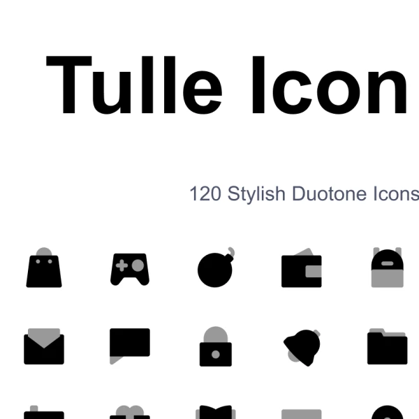 Tulle Icon Set 高光单色图标集