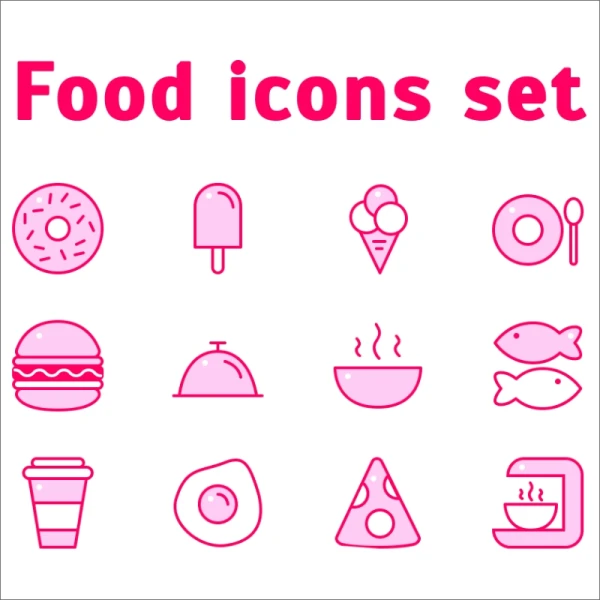 Food Icons Set 食物图标集