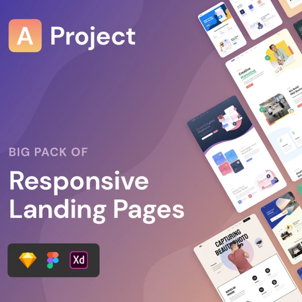 AProject - Responsive Landing Pages 响应式登录页