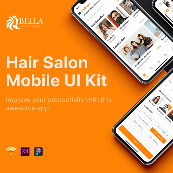 Bella - Hair Salon UI Kit 美发沙龙用户界面套件