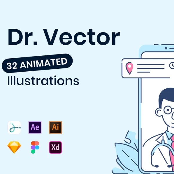 Dr. Vector Animated Illustrations 矢量博士动画插图
