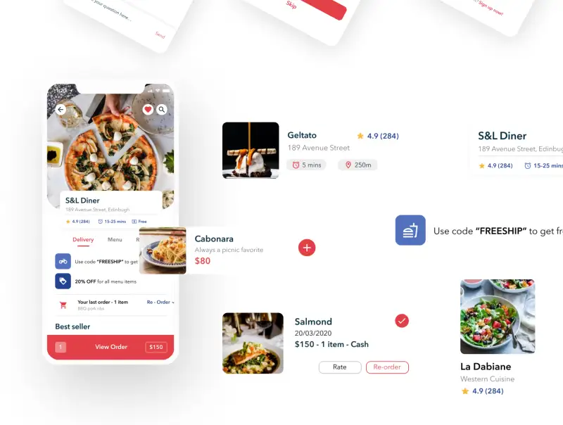 Fohan - Food Delivery Mobile App 食品配送移动应用程序-UI/UX-到位啦UI