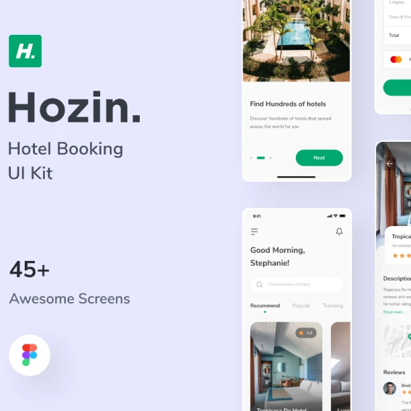 Hozin - Hotel Booking UI Kit 酒店预订UI套件