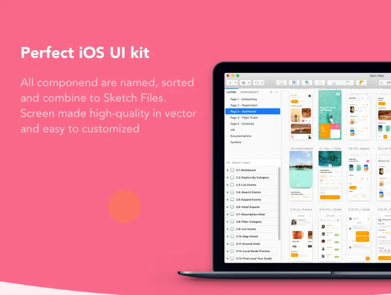 Intrave App UI Kit 旅行应用程序用户界面套件-UI/UX-到位啦UI