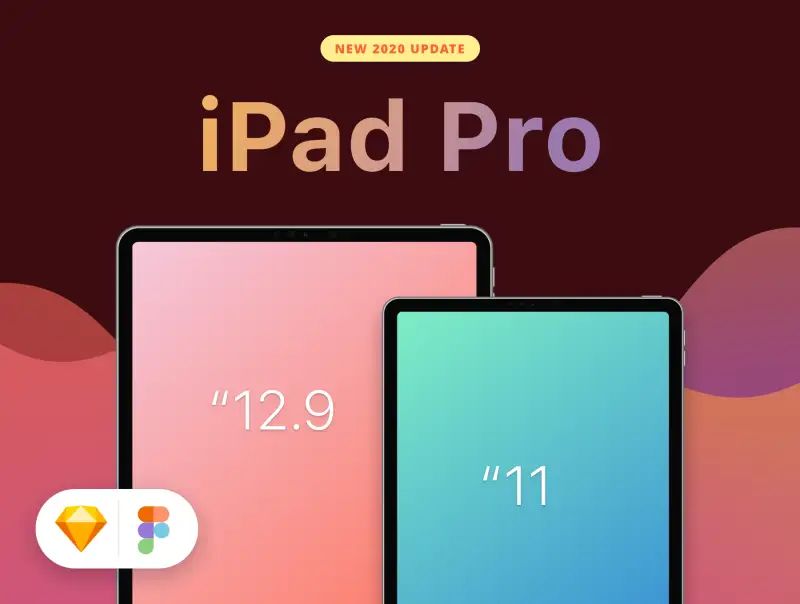 iPad Pro 2020 智能样机-UI/UX-到位啦UI