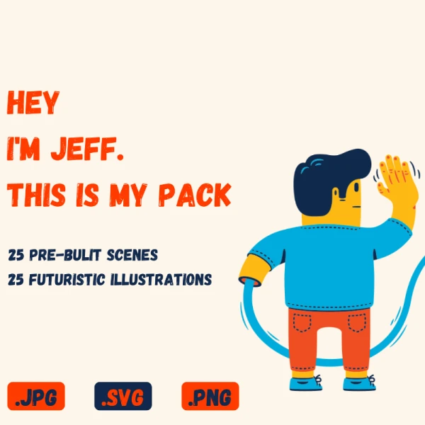 Jeff - Illustration Pack 趣味神经质插图包