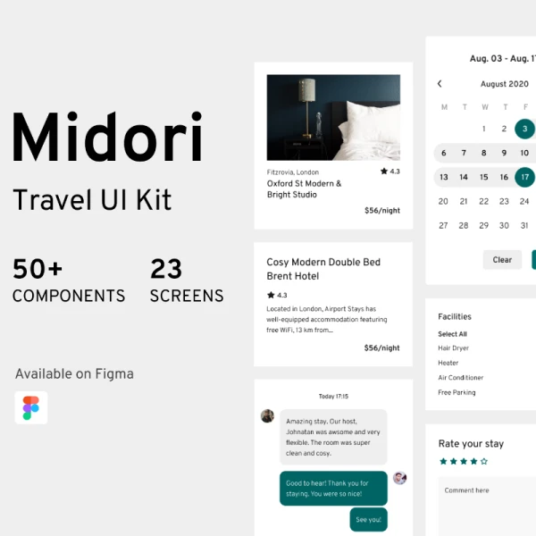 Midori Travel UI Kit 旅行用户界面套件
