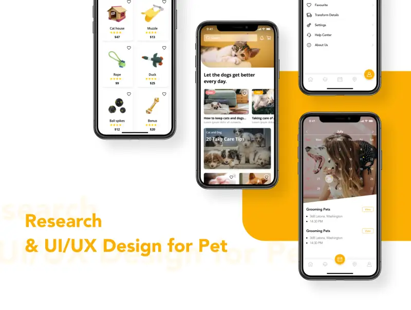 pedoz-pet-service-app-ui-kit 宠物服务应用程序用户界面套件-UI/UX-到位啦UI