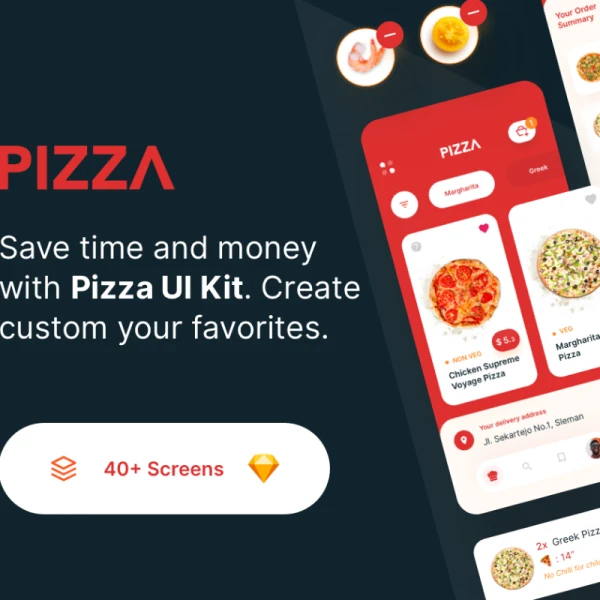 PIZZA App UI Kit 披萨快餐应用程序UI套件