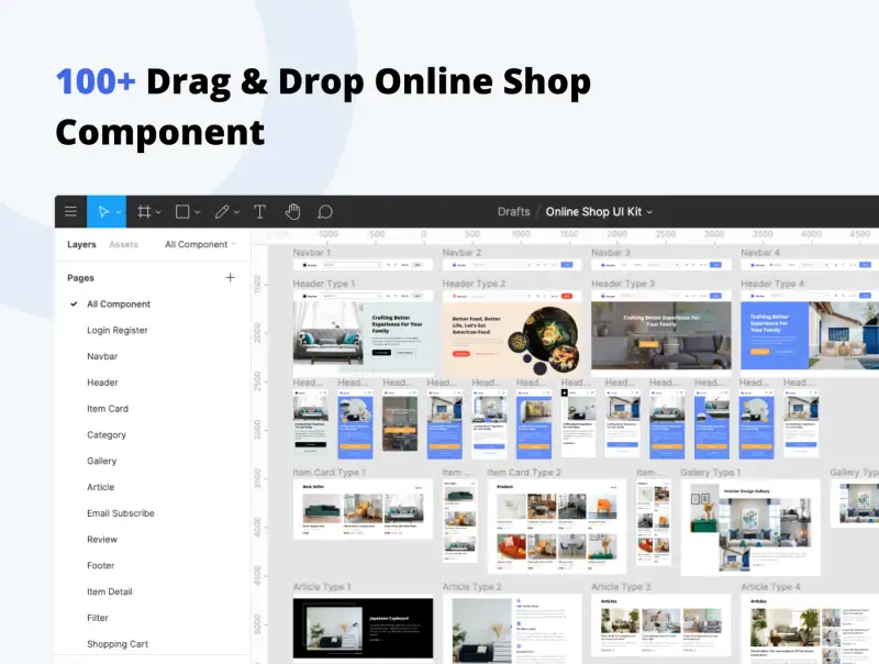 Premium Online Shop UI Kit _ Dashboard 高级家居时尚美食商店UI套件插图3