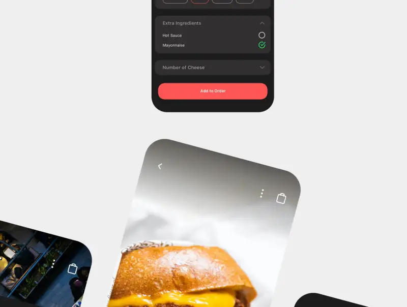 spesdark 食物展示快递配送设计界面套件-UI/UX-到位啦UI