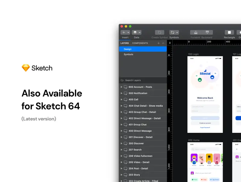 SSocial – App UI Kit 社交-应用程序用户界面套件插图7
