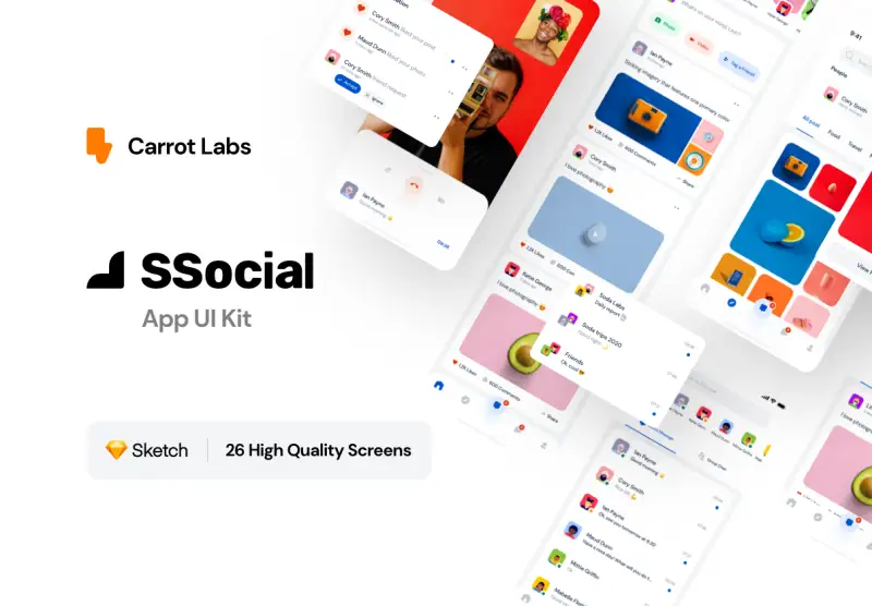 SSocial – App UI Kit 社交-应用程序用户界面套件插图11