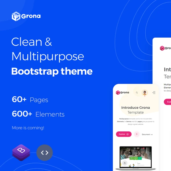 Grona - Bootstrap template and UI kit icons 引导模板和UI工具包图标