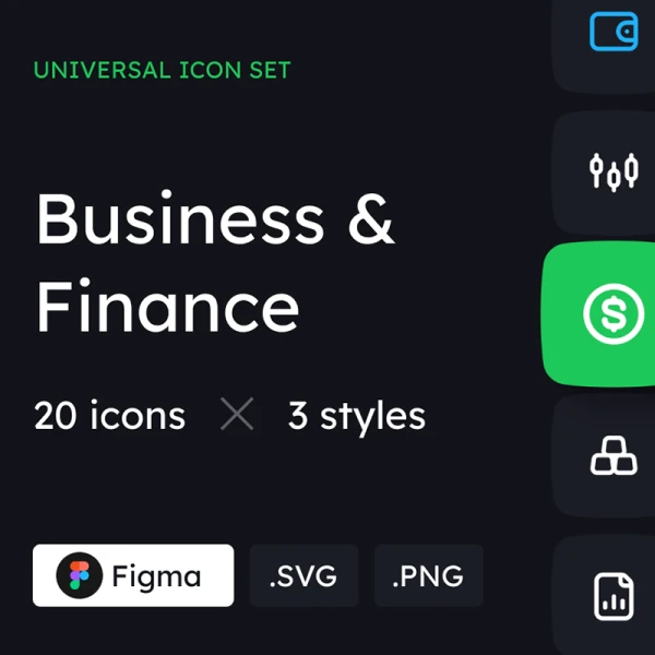Business and Finance Icon Set 商业和金融图标集