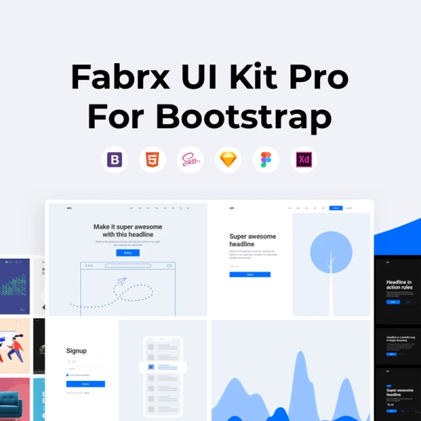 Fabrx UI Kit Pro for Bootstrap 设计套件