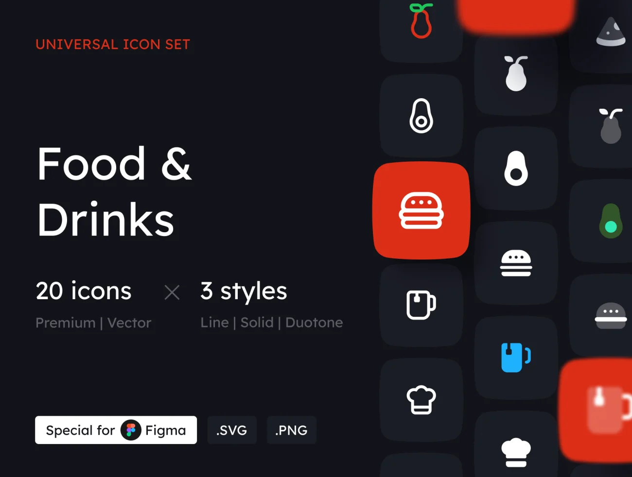 Food and Drinks Icon Set 餐饮图标集插图5