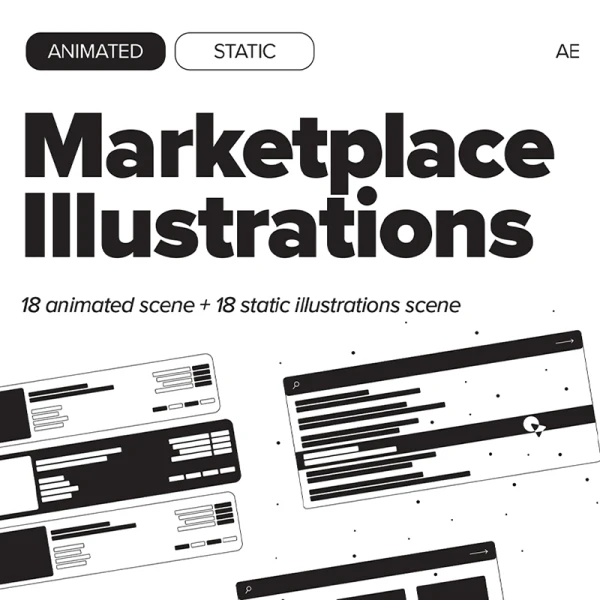 Marketplace Animated Illustrations 市场动画插图