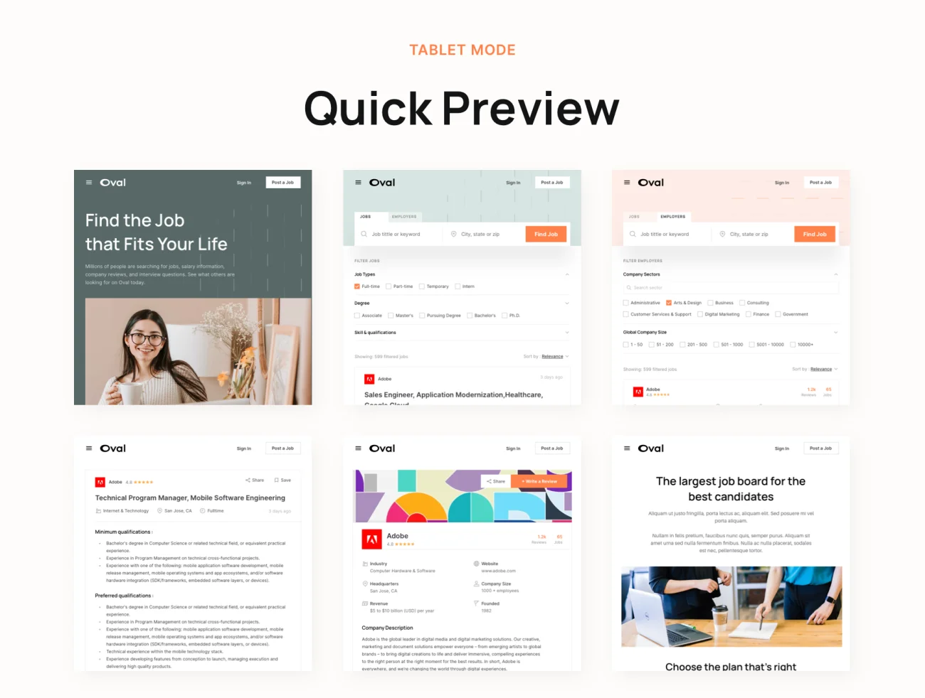 Oval – Job Finder Website Design 椭圆形求职网站设计插图9