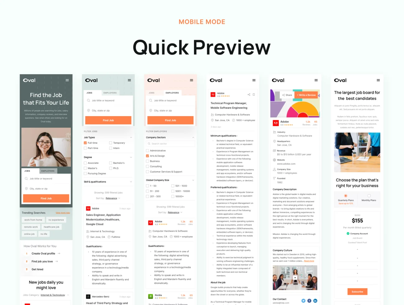 Oval – Job Finder Website Design 椭圆形求职网站设计插图11