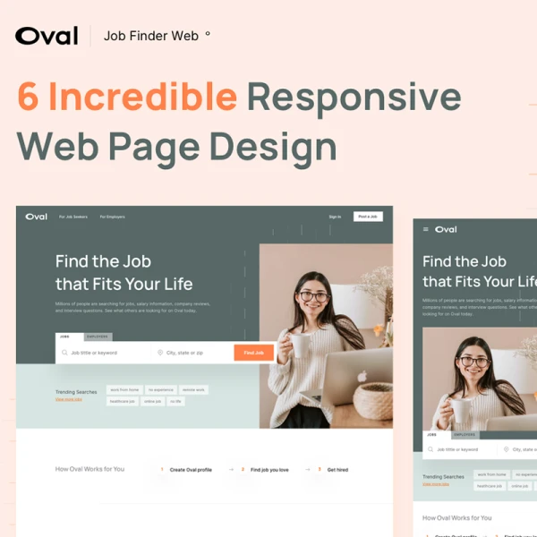 Oval - Job Finder Website Design 椭圆形求职网站设计