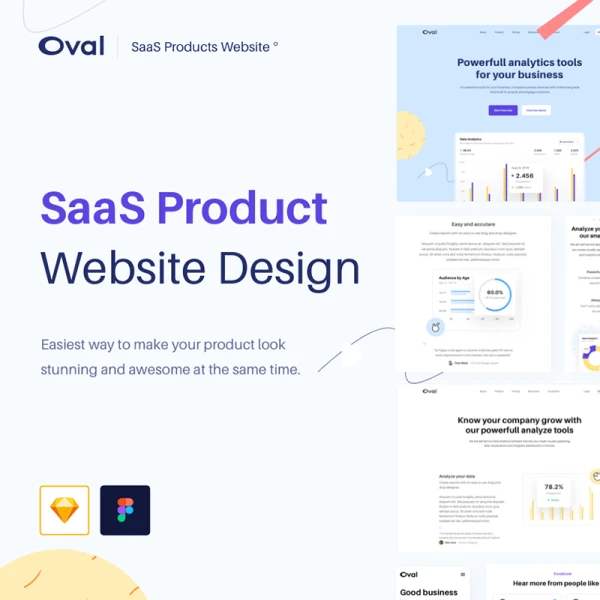 Oval SaaS Products Website Design 求职找工作SaaS产品网站设计