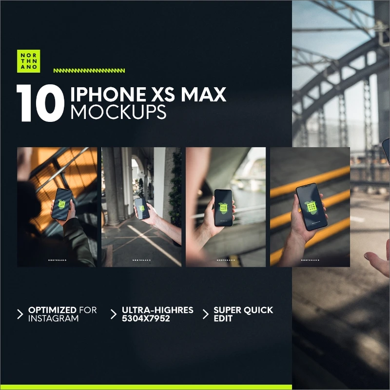 10 iPhone XS MAX Mockups(p1) 10个iPhone XS 实物模型-p1缩略图到位啦UI