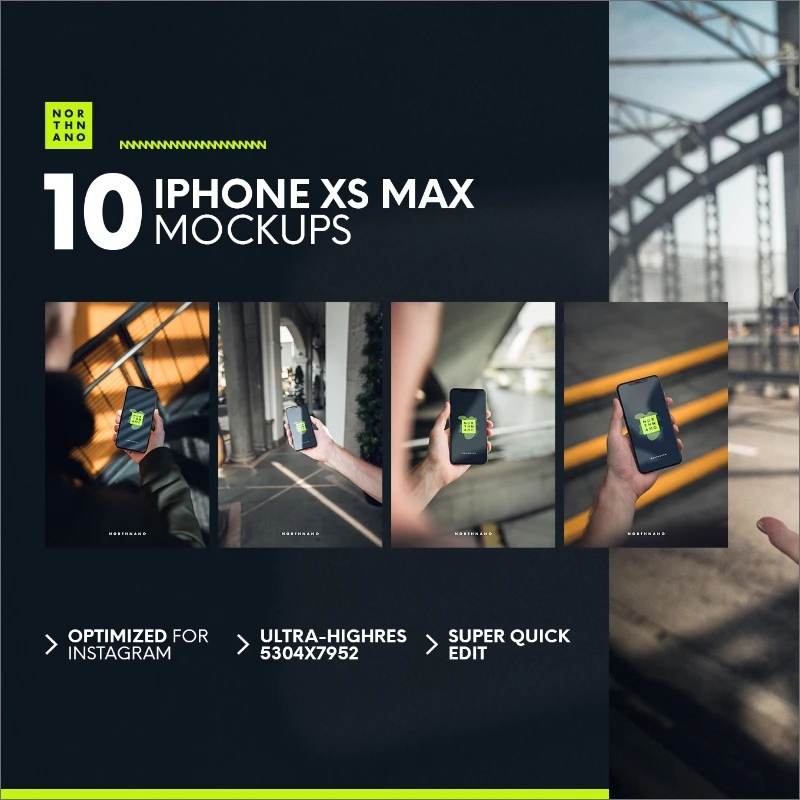 10 iPhone XS MAX Mockups(p2) 10个iPhone XS实物模型-p2缩略图到位啦UI