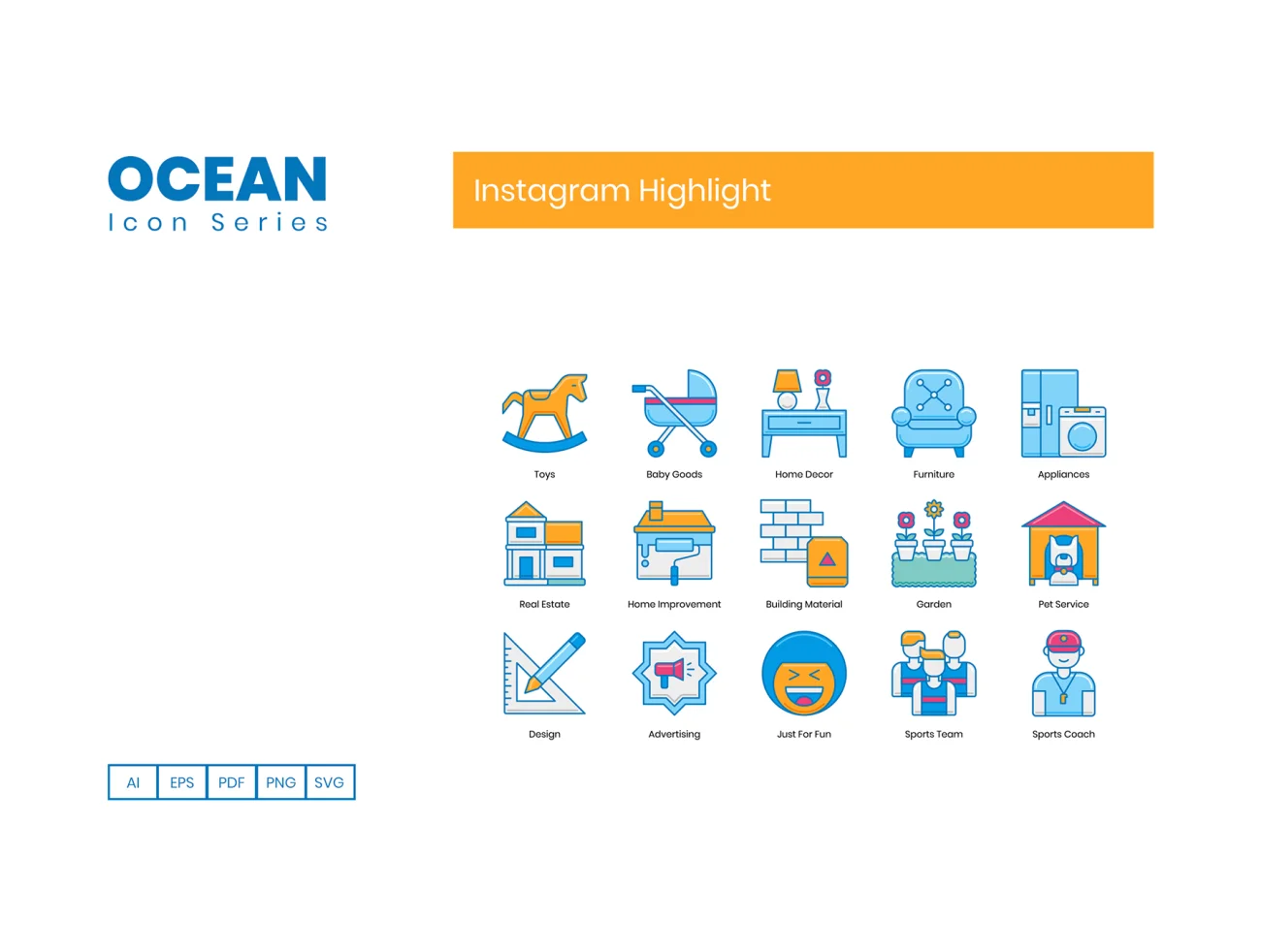 105 Instagram Highlight Cover Icons Ocean Series 105个专用于Ins博客封面图标海洋系列插图7