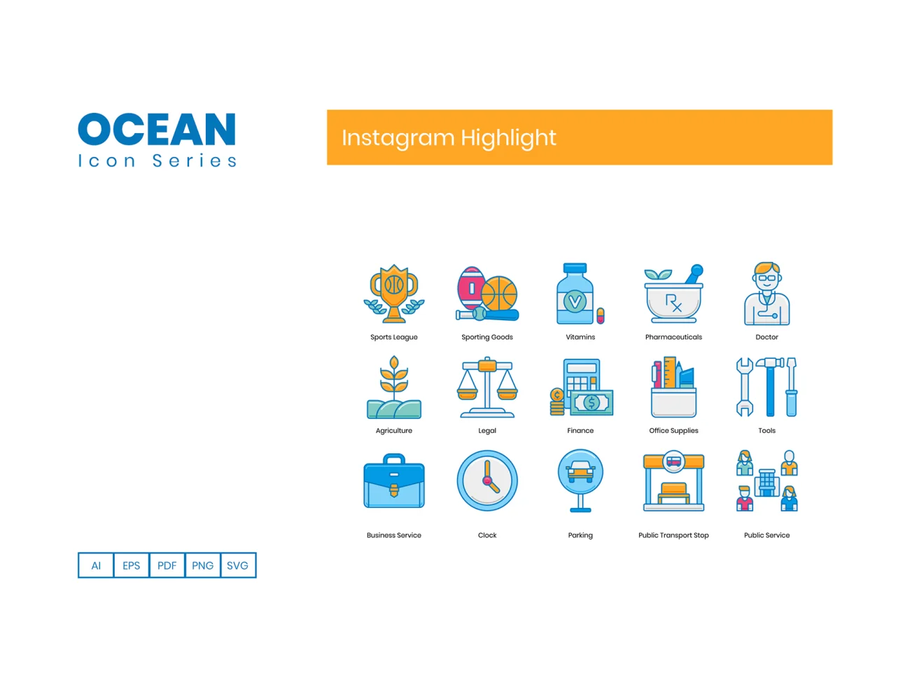 105 Instagram Highlight Cover Icons Ocean Series 105个专用于Ins博客封面图标海洋系列插图13