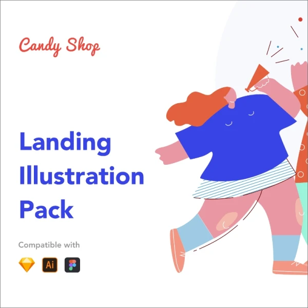 Candy Shop Illustrations 糖果店插图