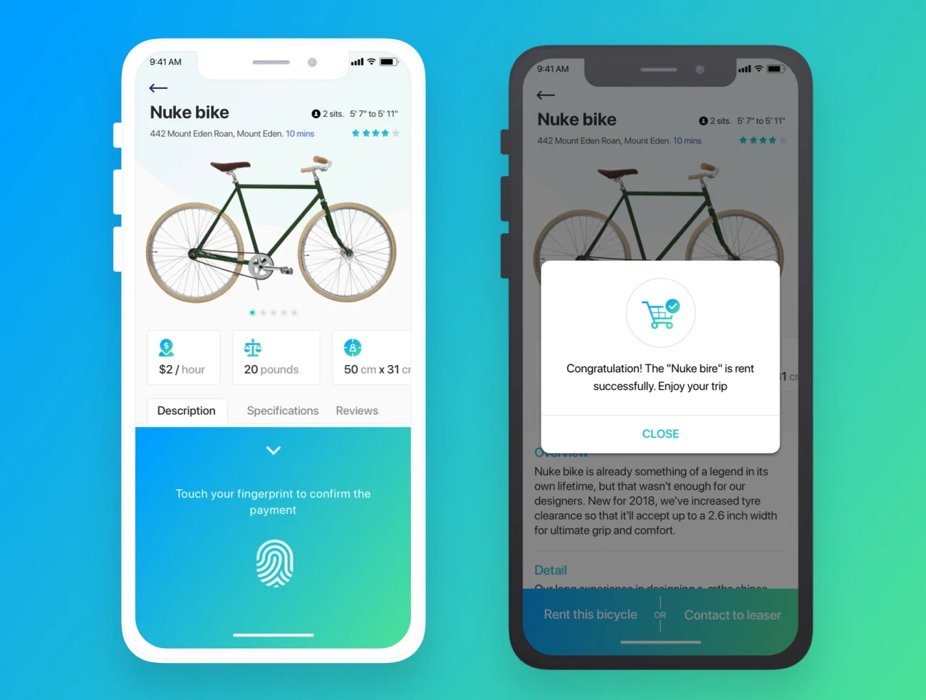 iCity – Rent bikes Mobile App 租赁自行车移动app应用插图11