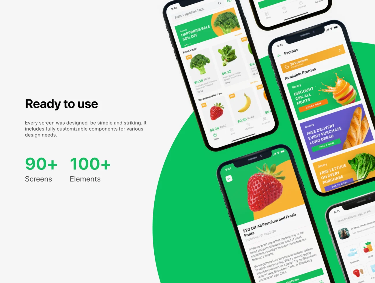 Gocery – Grocery App UI Kit 商超购物水果蔬菜货店应用程序UI套件插图11