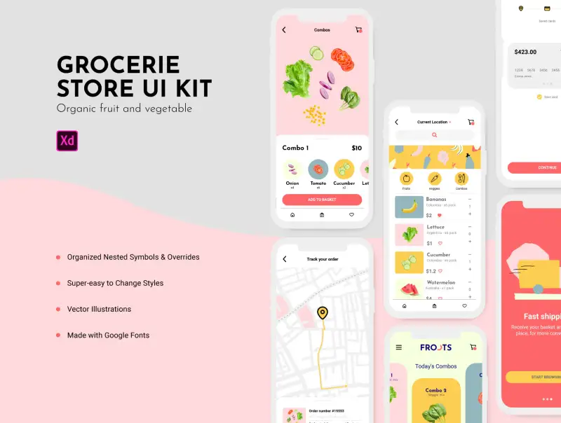 UI KIT FROOTS Fruit and veg store 水果蔬菜店插图1