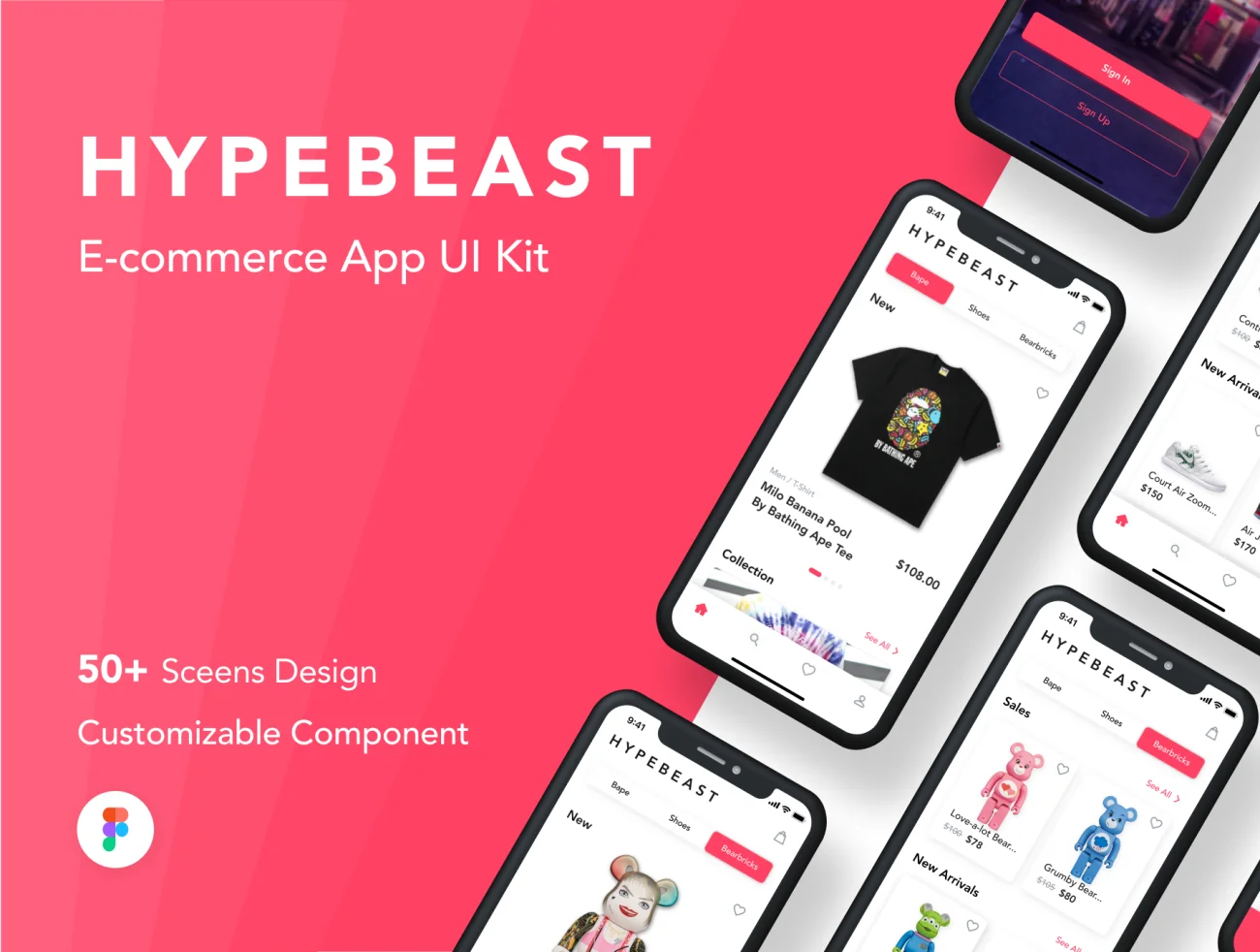 HypeBeast – E-commerce App UI Kit 电子商务应用程序UI套件插图1