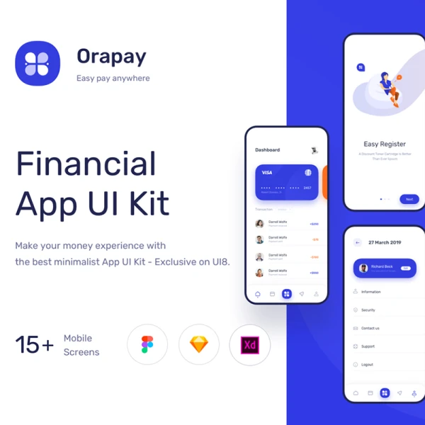 Orapay - Financial UI Kit 财务用户界面工具包