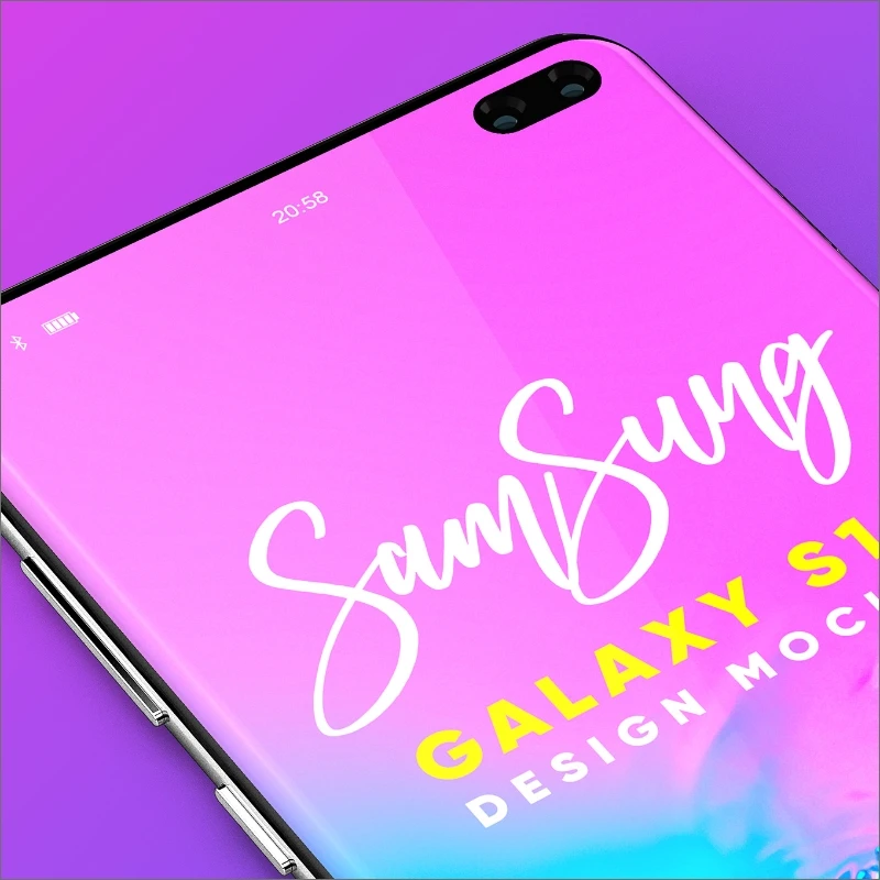 Samsung Galaxy S10+ Design Mockup 2 三星Galaxy S10+设计样机2缩略图到位啦UI