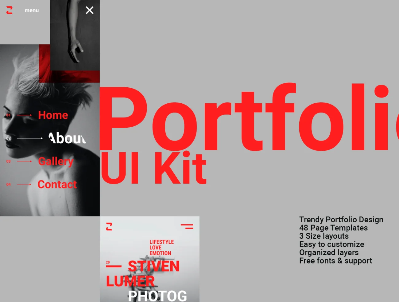Stiven Lumer Portfolio UI Kit 48套高端组合UI套件插图7