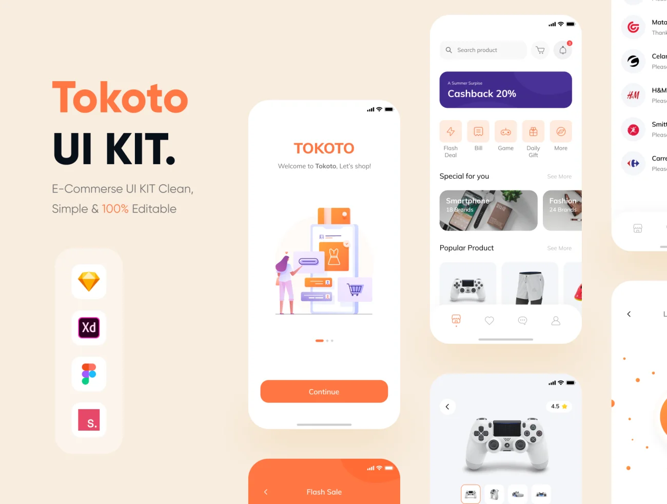 Tokoto – E-Commerce UI KIT 电子商务用户界面套件插图1