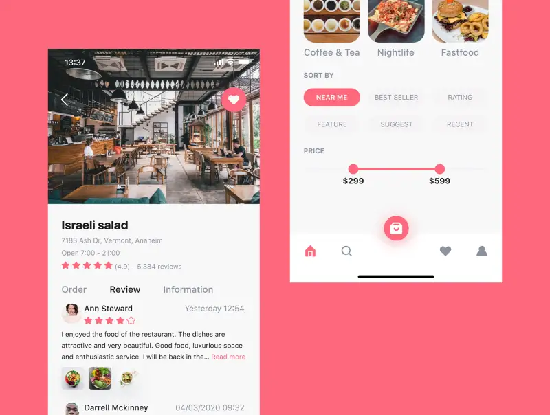 veloconti 美食点餐外卖app UI设计插图1
