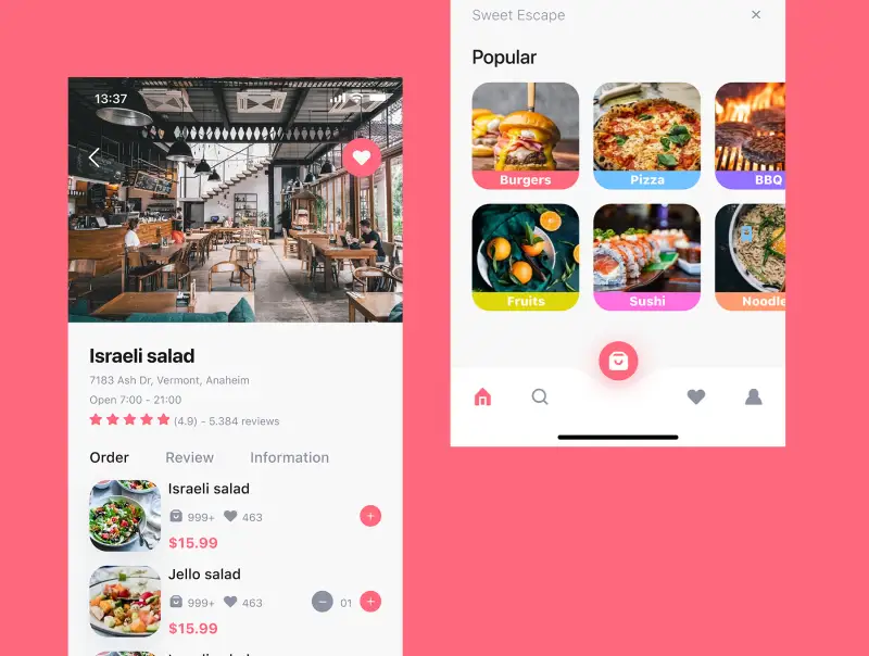 veloconti 美食点餐外卖app UI设计插图3