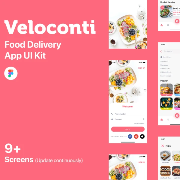 veloconti 美食点餐外卖app UI设计