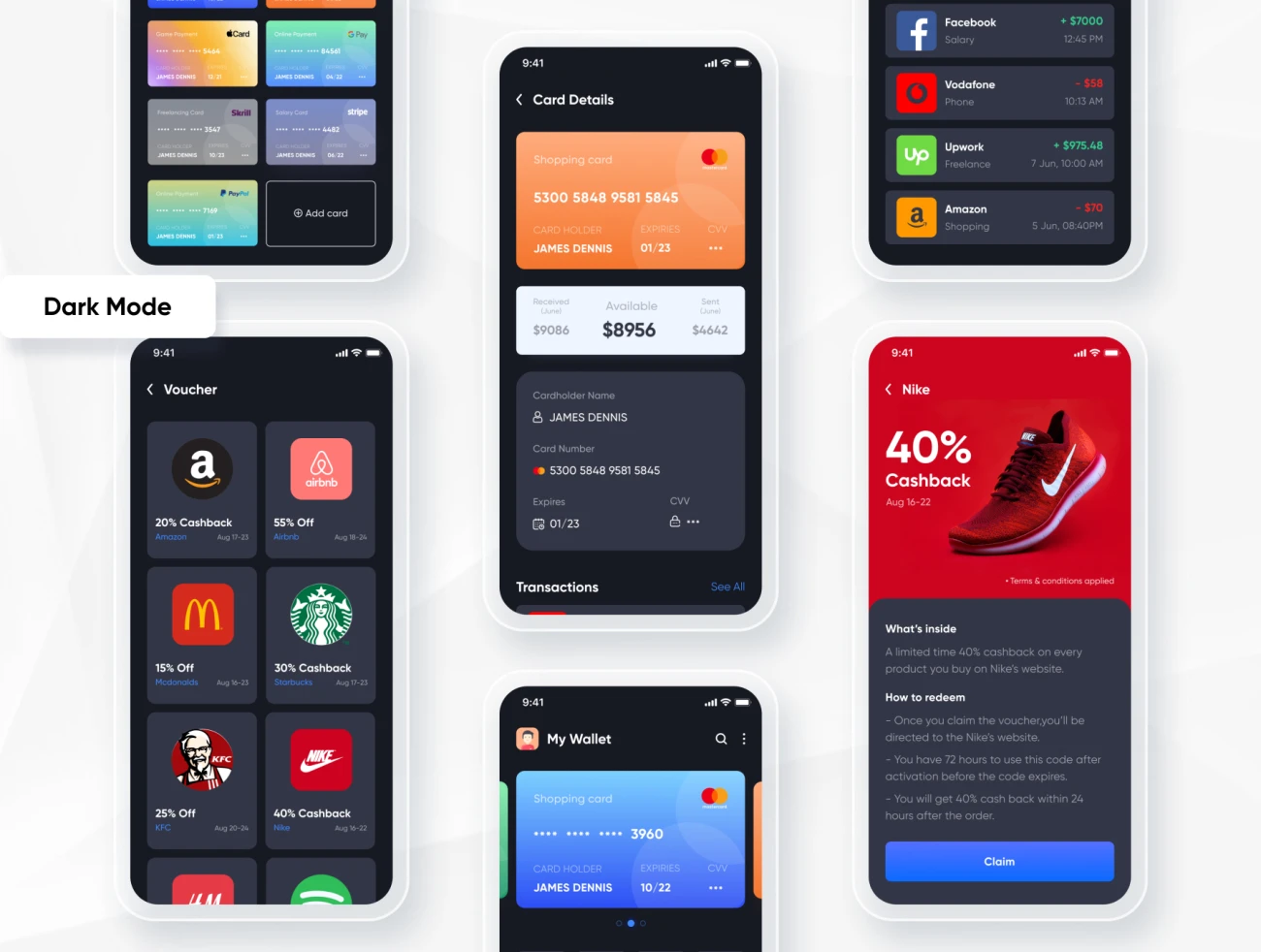 Werolla – Mobile App UI Kit for Wallet, Finance & Banking App 用于电子钱包金融和银行应用程序的移动应用程序UI套件插图15